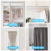 White Tension Curtain Rod for Windows 28 to 48 inch, Adjustable Expandable Pressure Spring Curtain Rod No Drilling, 7/8" Curtain Rod for Bedroom Doorway Closet Door