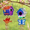 Jamboa Kids Crafts for Ages 6-14, 2 Pack Montessori Bird House/Foil/Wind Chime/Stickers, Genius Designer DIY Birdhouse Wooden Art Set, Idea Birthday for Girl Boy Children 6 7 8 9 10 Year Old