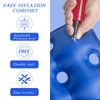 MIAOKE Medical Air Inflatable Seat Cushion for Wheelchair Office Home, Ideal for Prolonged Sitting 17.7" X 17.7"- Blue