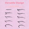 YAFIYGI Eyeliner Stencils 4 Sheets Eyeliner Stencil Set 6 in 1 Reusable Eyeliner Stencils for Ideal Winged Tip Includes Eyeshadow Stencils and Eyeliner Tape Makeup Tool for Hooded Eyes