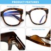 JIM HALO Oversized Blue Light Glasses for Women Square Chunky Bluelight Computer Glasses Reduce Eye Strain Tortoise