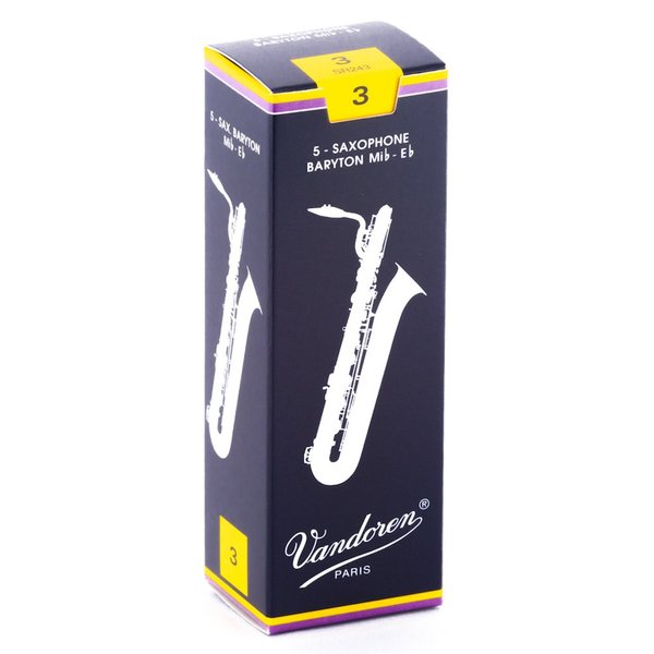 Vandoren SR243 Bari Sax Traditional Reeds Strength 3; Box of 5