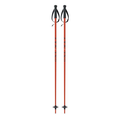 ONE Way Junior High Ski Poles - Durable Lightweight Aluminum Easy-to-Use Outdoor Winter Sports Downhill Alpine Ski Poles with Ergonomic Grip & Adjustable Strap, 85