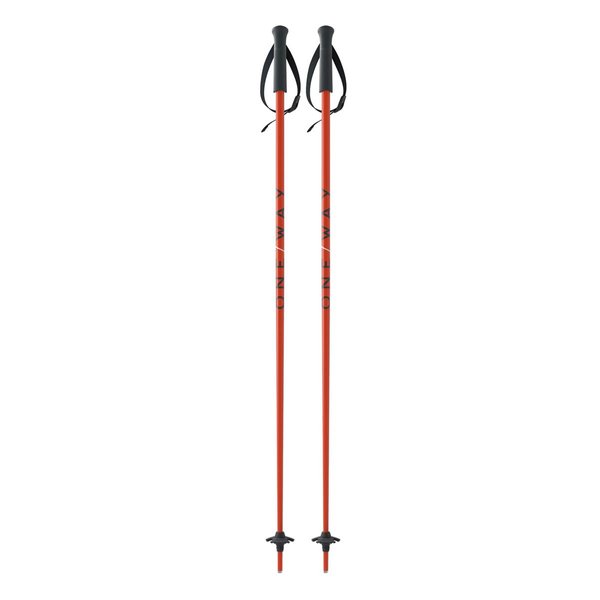 ONE Way Junior High Ski Poles - Durable Lightweight Aluminum Easy-to-Use Outdoor Winter Sports Downhill Alpine Ski Poles with Ergonomic Grip & Adjustable Strap, 85