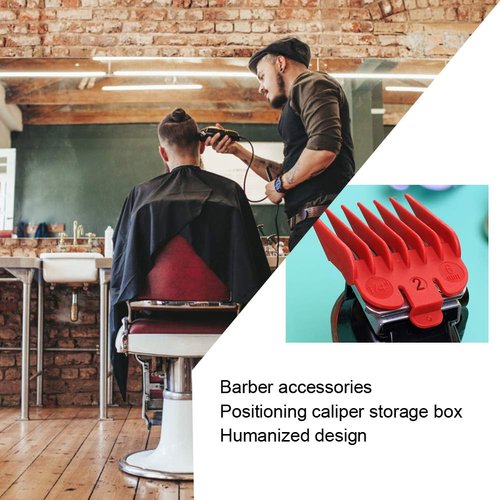 Chazcool Clipper Guard Holder, Clipper Holder with 10 Grid Base, Professional Barber Guards for Universal Hair Clippers(10 Grid)