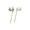 Leadigol 2Pcs Chinese Traditional Flower Hair Sticks,Vintage Pearl Rhinestones Hair Sticks,Wedding Traditional Aesthetics Hairpin,Retro Chignon Hair Pin Accessories