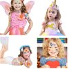 Temporary Tattoos for Kids(80pcs),Konsait Glitter Mermaid Unicorn Butterfly Tattoos for Children Girls Birthday Party Favors Supplies Great Kids Party Accessories Goodie Bag Stuffers Party Fillers