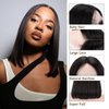 bynlna Bob Wig Human Hair 13x4 HD Lace Front Wigs for Black Women 180% Density Glueless Wigs Short Straight Bob Wig Brazilian Virgin Human Hair Wig Pre Plucked with Baby Hair (Natural Color, 12 Inch)
