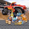 Zonon 24 Pcs Truck Party Favor Bags Racing Car Party Treat Boxes Truck Treat Party Supplies Favor Box for Holiday Birthday Theme Parties Goodie Candy Cookies, 4.8 x 2.4 x 5.2 Inches (Classic Style)