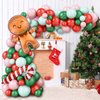 Red White Christmas Balloon Garland Kit, 85PCS Christmas Balloon Garland Arch Kit Macaron Pink Green Balloon Candy Cane Foil balloon Gingerbread Man for Christmas Decorations New Year Party Supplies