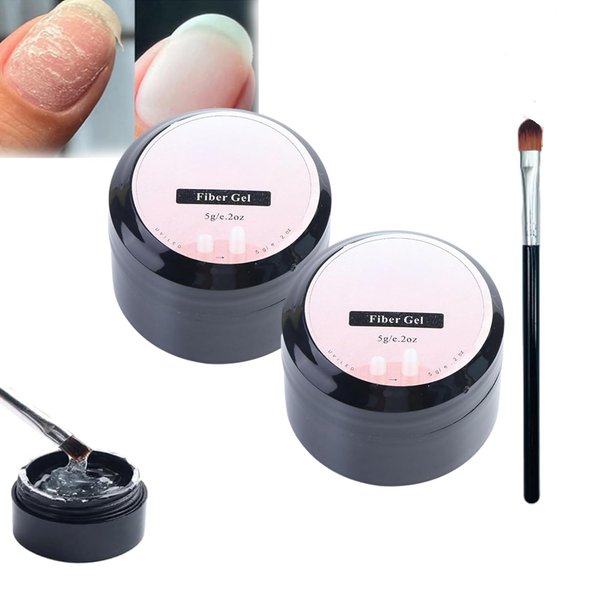 Nail Repair Protection Gel, Broken Nail Repair for Natural Nails Gel, Nail Repair Kit With Brush (2PCS)