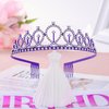 Formery "Birthday Girl" Sash & Purple Rhinestone Tiara Crowns Set for Women Girls Birthday Party Supplies Topper Decorations Crystal Hair Accessories