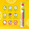 German Vitamin C 180 mg - 40 Vegan Drink Effervescent Tablets - Lemon Lime Flavor - Made in Germany
