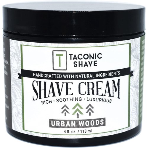 Taconic Shave, All Natural Shave Cream – Highly-Concentrated Shaving Cream for Men – 4 oz. Moisturizing Shaving Cream Tub with Skin Soothing Ingredients – Urban Woods with hints of Cedar and Bergamot