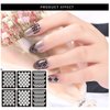 144Pcs Nail Vinyls Nail Art Stencil Sticker Set, 72 Designs of French Nail Airbrush Stencils, Acrylic Hollow Dual-use Nail Art Stickers DIY Manicure Decorative Supplies