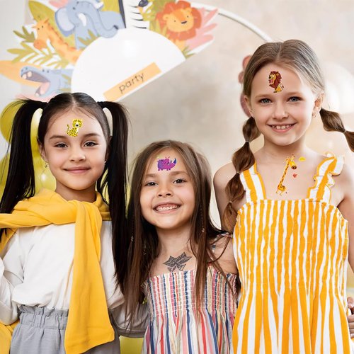 Y&C TENCOB 250 Pieces Zoo Animal Temporary Tattoos for Kids,Theme Zoo Birthday Party Decorations Supplies Safari Animal Party for Teens Students Teacher Boys Girls