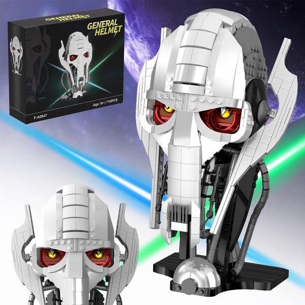General Grievous Helmet Compatible with Lego, Head Building Blocks Set Collection for Adults or Boys Gift Idea (710PCS)