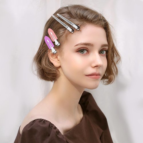 Duck Billed Hair Clips, Metal Alligator Hair Clips with Holes, Hair Pins 30 Pcs, Metal Hair Clips for Styling and Makeup, Silver Perfect for Home Use and Salon, Bows DIY. -Viywicz