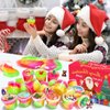 25 Pack Christmas Slime Party Favors for Kids, Galaxy Slime Bulk DIY Stress Relief Putty Toy with a Beautiful Card and Fun Slime Charms, Christmas Birthday Goodie Bag Stuffer Slime Kit for Girls Boys