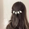 30 PCS Small White Flower Hair Clips Cute Floral Small Hair Pins Decorative Sweet Hair Barrettes for Women Girl Wedding Bridal Hair Accessories Daily Use Mini Hair Pins