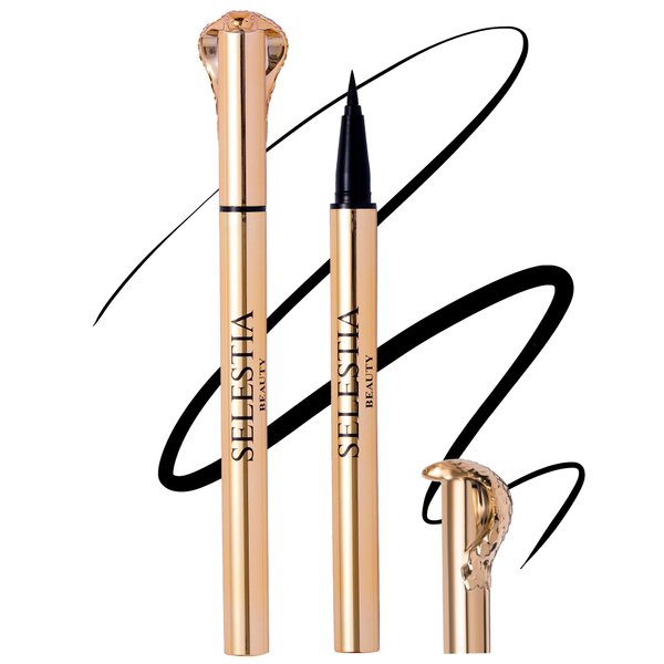 SELESTIA BEAUTY Liquid Eyeliner Pen Queen Cobra - Long-Lasting & Waterproof Eyeliner Pencil - Black Eyeliner Liquid Liner for All Day Wear - 0.016 Fl Oz