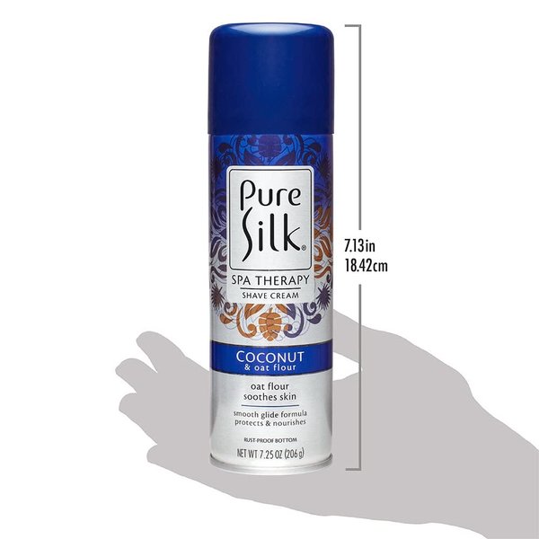 Pure Silk Rich & Luxurious Shave Cream for Women, Coconut & Oat Flour, 8 fl oz - 2pc