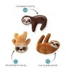 Fringe Studio Pet Toy, Small Dog Toy Set, Sloth Themed, 3 Pieces (289406)