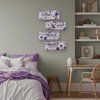 ZINYAZHE 4 Pcs Farmhouse Bathroom Wall Decor Purple Daisy Floral Flowers and Butterfly Purple Bathroom Wall Art Relax Soak Unwind Breathe Rustic Wood Plaque for Home Spa Laundry (Purple,10 x 4 Inch)