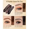 2Pcs Peel Off Tattoo Eyebrow Gel Set- Light Brown Eyebrow Tattoo Peel Off Tinted Brow Gel, Last Up to 3 Days, Waterproof Eyebrow Tattoos Gel, Peeling Eye Brow Makeup Gel with Brow Stencils & Razor-02