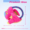 Emorefun Squeaky Dog Toys, Plush Dog Toy, Animals Shape Dog Chew Toy with Rope Loop,Tug-of-war Dog Toy,Stuffed Interactive Dog Toys