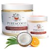 Pure & Coco Moisturizing Exfoliator: Organic Coconut Oil & Tangerine, Skincare Beauty Scrub - Moisturizer for Face, Body, Facial Exfoliator & Shaving Oil, Sugar Exfoliant - Dry & Eczema Skin (27.8oz)