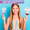 Valentines Day Gifts for Kids 18 Cards with Scrunchie Party Favors for Children. Valentine's Girls Friend Goodie Bag Stuffers, School Class Exchange Bulk Prizes