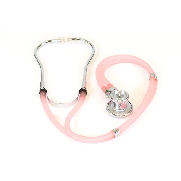 Primacare DS-9295-PK 30" Sprague Rappaport Style Stethoscope for Doctors, Nurses and Medical Students, First Aid Professional Dual Head Cardiology Kit for Men, Women and Pediatric, Pink