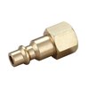 T TANYA HARDWARE Air Hose Fittings And Quick Connect Air Fittings, 1/4 Inch NPT Brass Female Air Coupler Plug (10 Piece) Industrial Type D, Air Compressor Fittings