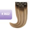 Sindra Hair Extensions Real Human Hair Clip ins 14Inch Balayage Dark Brown Ombre Light Brown Blonde Clip in Hair Extensions Real Human Hair Remy Straight For Woman 100G 6Pcs(clip#3/8/22-14inch)
