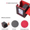 awedsu Collectible Trading Card Cases for Commander Display, Card Storage Box Fits100+Double Sleeved Cards with 2 Dividers &Transparent Card (Black & Red)