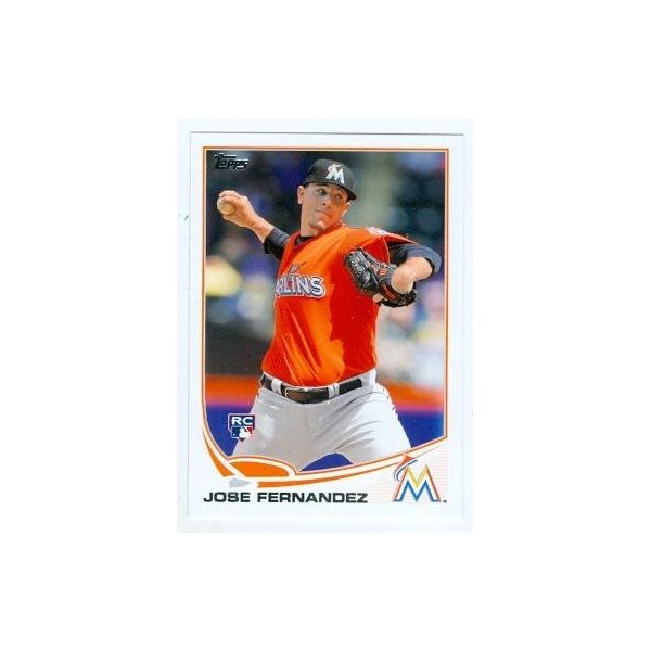 Jose Fernandez baseball card (Florida Marlins) 2013 Topps #589 Rookie Card