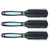 MOUMOUTEN 3 Pcs 9 Row Hair Brush Set - Detangling Hair Brush 9 Row Cushion Brush Curly Hair Brush Wet Dry Hair Brush Gentle Detangling, Scalp Massage