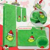 AMUHUA 3PACK Christmas Hand Towels Bathroom Set - Christmas Green Kitchen Hands Towels and Bathroom Towels for Shower Drying Cleaning Cooking