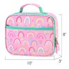 mibasies Kids Lunch Box for Girls and Boys, Insulated and Reusable Lunch Bag, Pink Rainbow