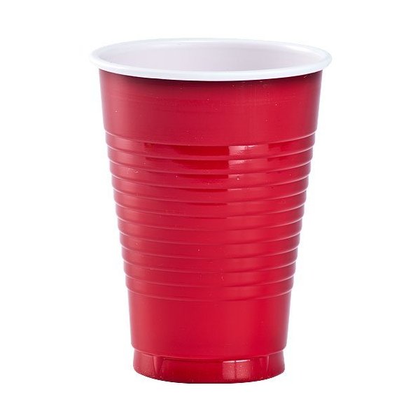 Party Dimensions 20 Count Plastic Cups, 12-Ounce, Red