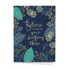 Believe You Can Note Cards / 24 Inspirational Floral Notes With White Envelopes / 3 1/2" x 4 7/8" Motivational Greeting Card Pack/Made In The USA