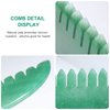 ideayard Jade Massage Comb for Head Anti-Static Hair Jade Stone Comb, Real Natural Jade Stone Gua Sha Scraping Massage Tool for Body Relaxing