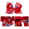 Girl Hair Clip Hair Bows Grosgrain Ribbon Hair Bow Hair Accessories for 4th of July 2 Pack ZFJ24… (Five-pointed Star Set)
