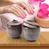 2 Pcs 2oz Ceramic Dappen Dish With Lids Acrylic Liquid Powder Cup Holder Container Jar Nail Art Tools (white)