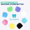 Mrs. Odonto Orthodontic 32 Pcs Retainer Case - Mouth Guard Case Holder with Vent Holes - Cute Denture case with Tight Snap Lock-Durable Retainer Container case for Travel, Household & Office