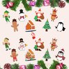 LINAYE Christmas Ornament Crafts for Kids Toddlers, 32 Set Christmas Make Your Own Ornament Craft Kit for Kids Christmas Goodie Bag Stuffers Game Activities for Kids Christmas Party Favor