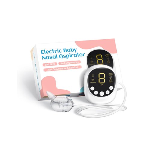 X-Bosak Nasal Aspirator for Baby, Hospital Grade, Electric Baby Nose Sucker with Adjustable 9 Levels Suction, Rechargeable with Night Light and Nursery Rhyme