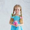 YISSION 6PCS Sparkly Butterfly Hair Ties for Girls Cute Colorful Elastics Hair Ties Soft Rubber Bands Toddler Kids Baby Hair Accessories for Girls