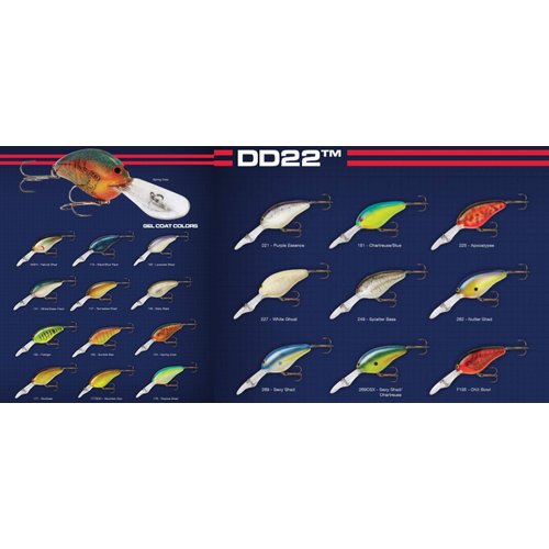 Norman Lures DD22 Deep-Diving Crankbait Bass Fishing Lure, Freshwater Fishing Accessories, 3", 5/8 oz, Firetiger